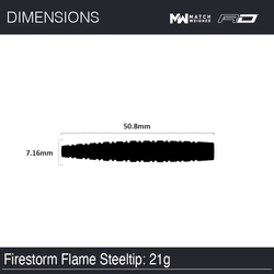 Winmau Darts Firestorm Flame Steel Tip 21 g