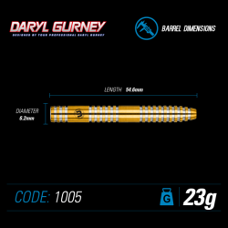 Šipky Steel Winmau Daryl Gurney 23 g