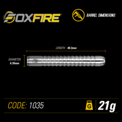 Šipky Steel Winmau FOXFIRE 21 g