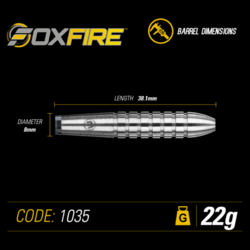 Šipky Steel Winmau FOXFIRE 22 g