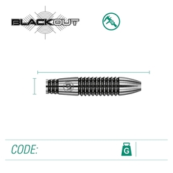 Šipky Steel Winmau BLACKOUT 24 g