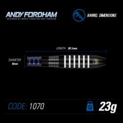 Šipky Steel Winmau Andy Fordham 23 g