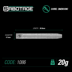 Šipky Steel Winmau Sabotage 20 g