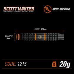 Šipky Soft Winmau Scott Waites - CONVERSION SET 20/19 gram