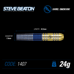 Šipky Steel Winmau Steve Beaton 22 g