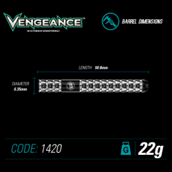 Winmau Šipky VENGEANCE - 22 g