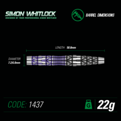 Šipky Steel Winmau Simon Whitlock Special Edition 22 g