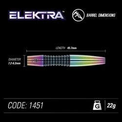 Winmau Darts Elektra Steel Tip 22 g