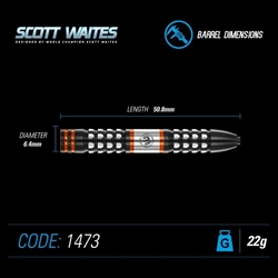 Winmau Darts Scott Waites Steel Tip 22 g