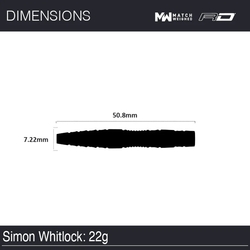 Winmau Darts Simon Whitlock 85% Pro-Series Steel Tip 22 g