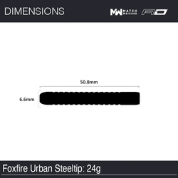 Šipky Steel Winmau FOXFIRE Urban 24 g