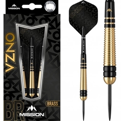 Mission Onza Darts Steel Tip Brass M2 Black & Gold 22 g