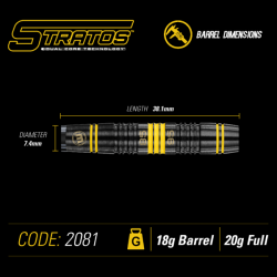 Šipky Soft Winmau STRATOS 20 g DUAL CORE No.3 