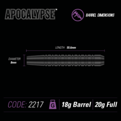 Šipky Soft Winmau Apocalypse Brass - 20 gram