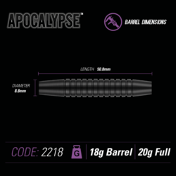 Šipky Soft Winmau Apocalypse Brass - 20 gram