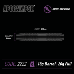 Šipky Soft Winmau Apocalypse Brass - 20 gram