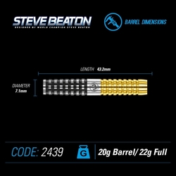 Winmau Darts Steve Beaton Special Edition Soft Tip 22 g
