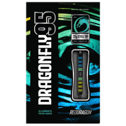Šipky Steel Red Dragon Dragonfly 95 Black Parallel 20 g