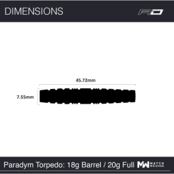 Šipky Soft Red Dragon Paradym Torpedo 20 g