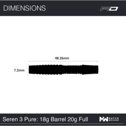 Šipky Soft Red Dragon Seren 3 Pure 20 g
