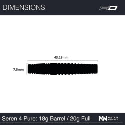 Šipky Soft Red Dragon Seren 4 Pure 20 g
