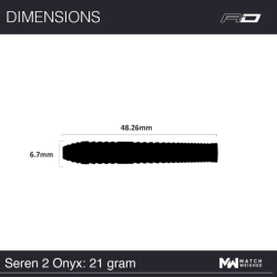 Šipky Steel Red Dragon Seren 2 Onyx 21 g