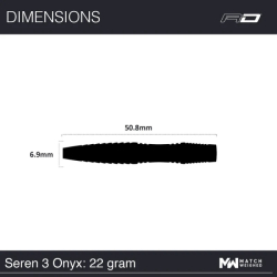 Šipky Steel Red Dragon Seren 3 Onyx 22 g