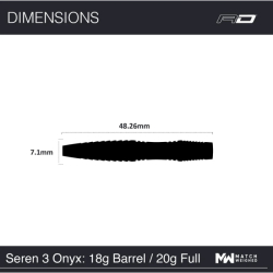 Šipky Soft Red Dragon Seren 3 Onyx 20 g