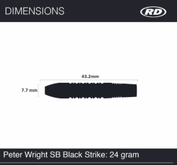 Red Dragon Šipky Peter Wright Black Strike - 24 gram