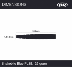 Peter Wright Snakebite Blue PL15 - 22 gram