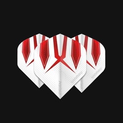 Winmau Prism Alpha White & Red Flights