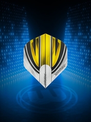 Winmau Prism Alpha White & Yellow Flights