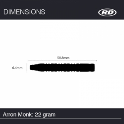 Red Dragon Šipky Arron Monk - 22 gram