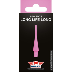 Hroty Bull's Long Life Softtip Points Long Pink 100 ks