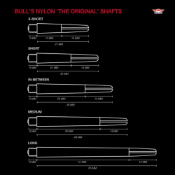 Násadky Bull's Nylon X-Short Red