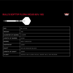 Šipky Soft Bull's Flora Hicus 80% 18 g