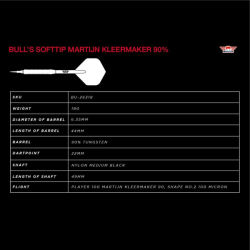 Šipky Soft Bull's Martijn Kleermaker 90% 18 g