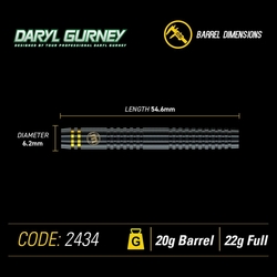 Šipky Winmau DARYL GURNEY Black Soft Tip 22 g