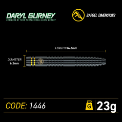 Šipky Steel Winmau Daryl Gurney Black Special Edition 23 g