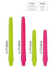 Násadky BULL'S Neon Nylon Shaft Green Short