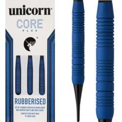 Šipky Soft Unicorn Core Plus Brass Rubberised Blue 16 g