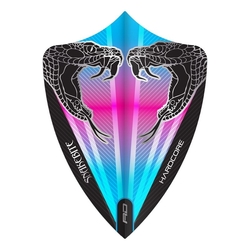 Letky Red Dragon PETER WRIGHT Snakebite Pink & Blue Freestyle Dart Flights