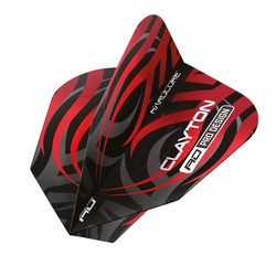 Letky RedDragon V-Standard Jonny Clayton Black & Red Tribal Dart Flights