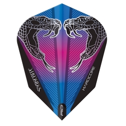 Letky Red Dragon V-Standard Peter Wright Snakebite Snake Black Transparent Dart Flights
