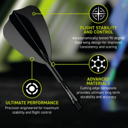 Letky Winmau Fusion Arrow Solid Black Intermediate
