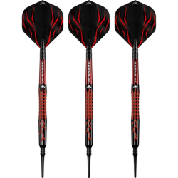 Mission Lava Darts Soft Tips 95% Black & Red Electro Plated 20g
