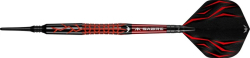 Mission Lava Darts Soft Tips 95% Black & Red Electro Plated 20g