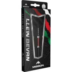 Mission Llew Bevan Darts Steel Tip Black & Red Electro 23 g 