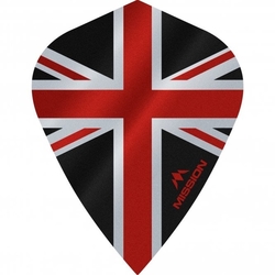 Mission Alliance Union Jack Dart Flights No2 Kite Black with Red 100 Micron 