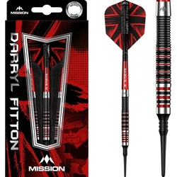Šipky Soft Mission Darryl Fitton Electro Black & Red - The Dazzler 18g